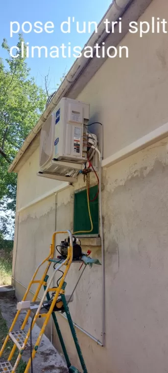 pose d'une climatisation tri réversible. Mise en service agréer