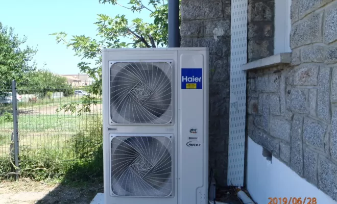 PAC VRV avec gainable et cassette. 