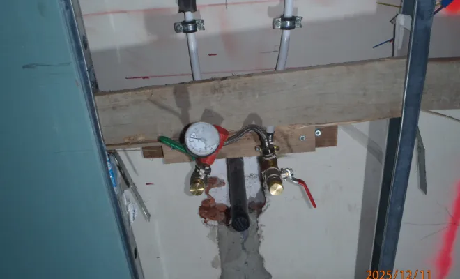 Mise en pression du resaux Eau froide, Eau chaude et recyclage.