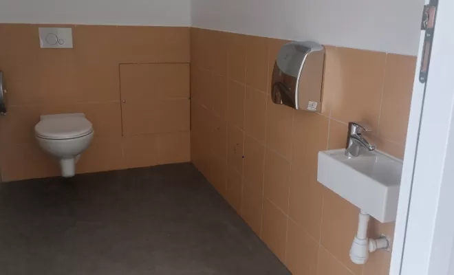 WC suspendu et lave main 